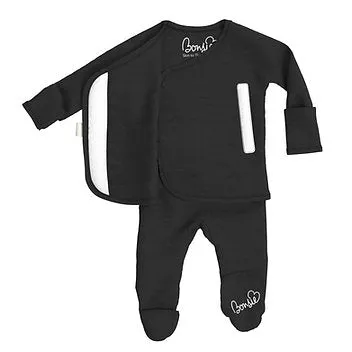 Footed Romper - Ribbed Ink