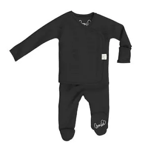 Footed Romper - Ribbed Ink
