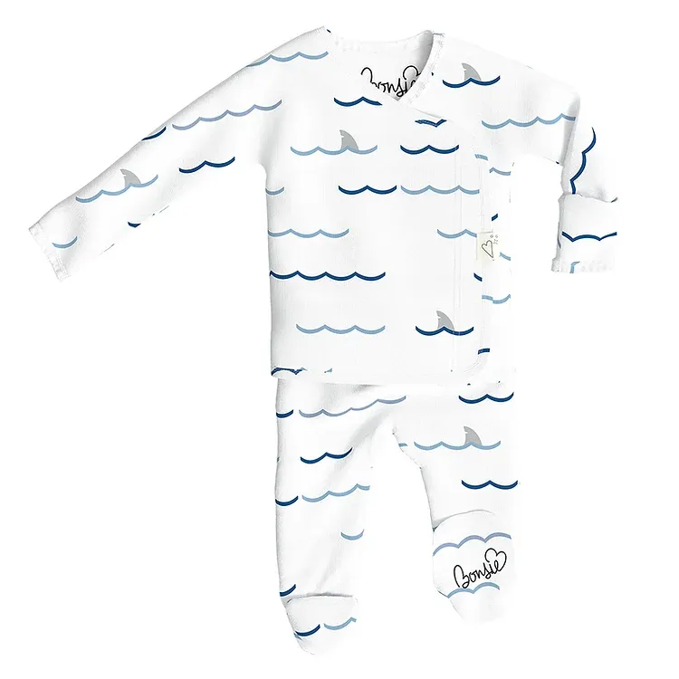 Footed Romper - Sharkie