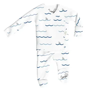 Footed Romper - Sharkie