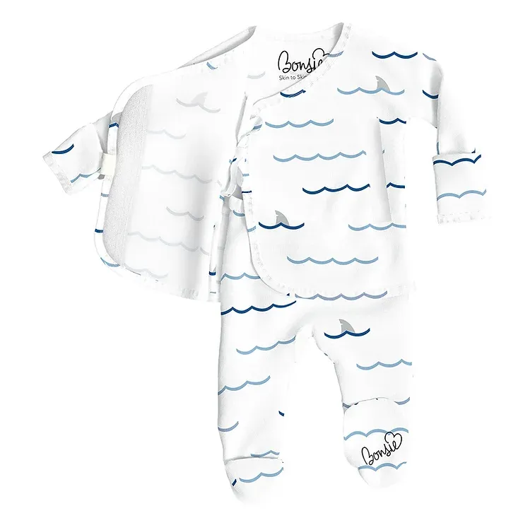 Footed Romper - Sharkie