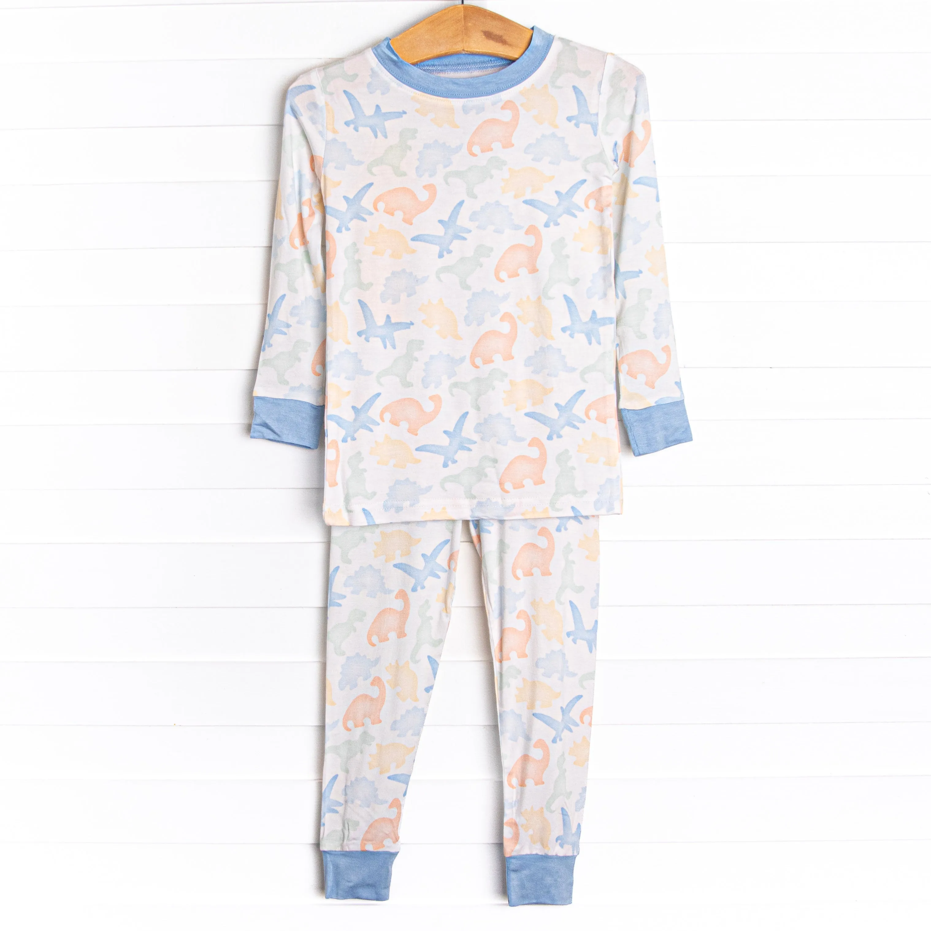 Fossil Friends Bamboo Pajama Set, Blue