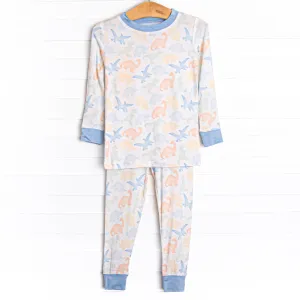 Fossil Friends Bamboo Pajama Set, Blue