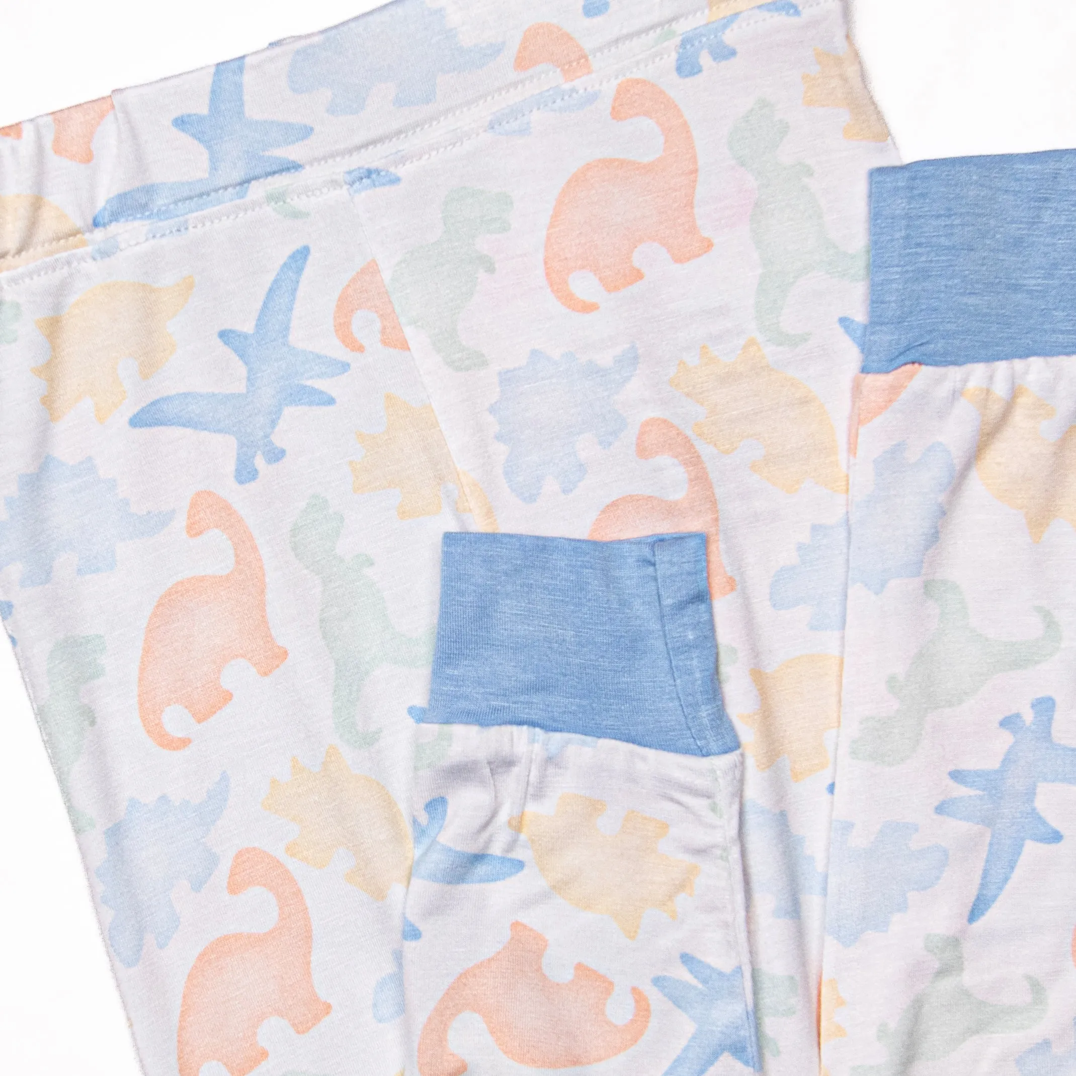 Fossil Friends Bamboo Pajama Set, Blue