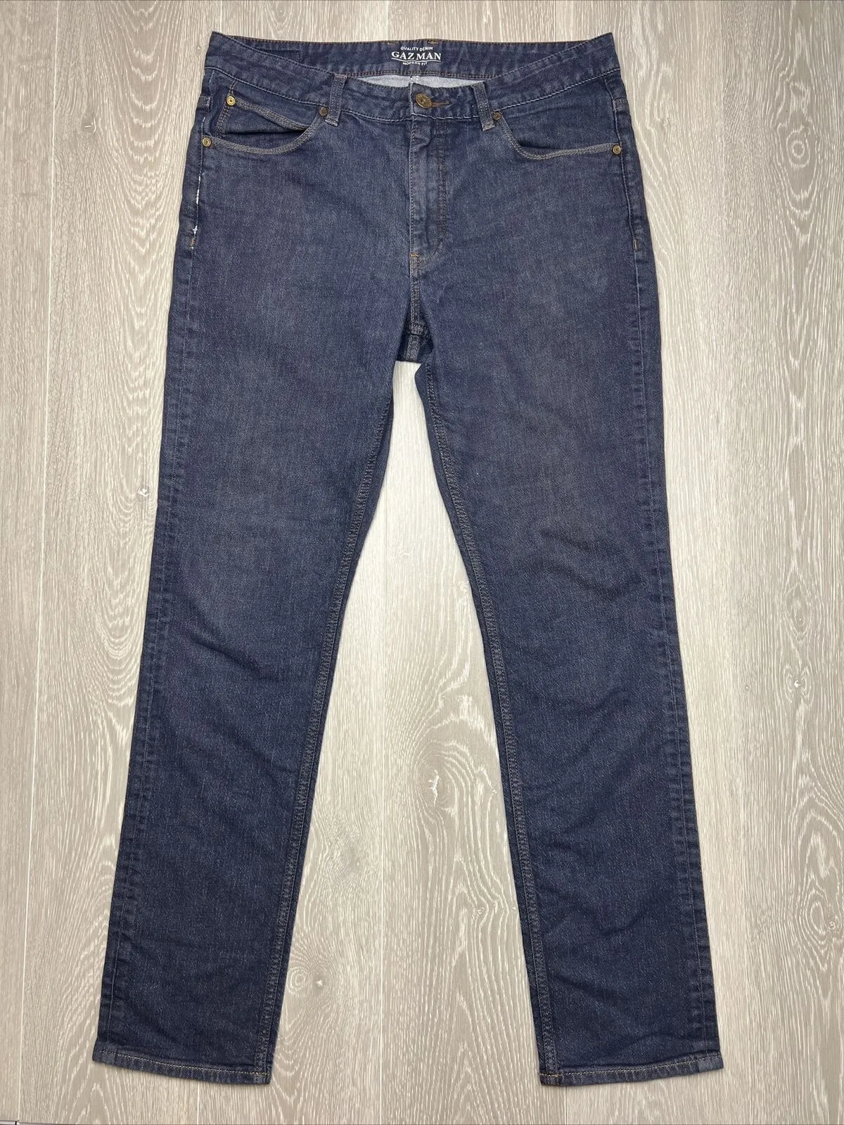 Gazman Mens Modern Fit Blue Denim Jeans Size 34
