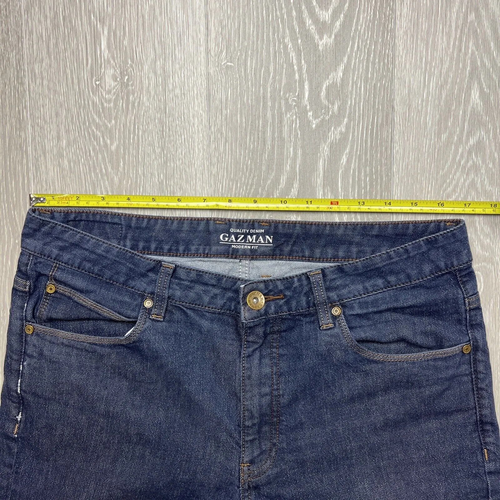 Gazman Mens Modern Fit Blue Denim Jeans Size 34