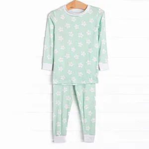 Goodnight Star Bamboo Pajama Set, Green