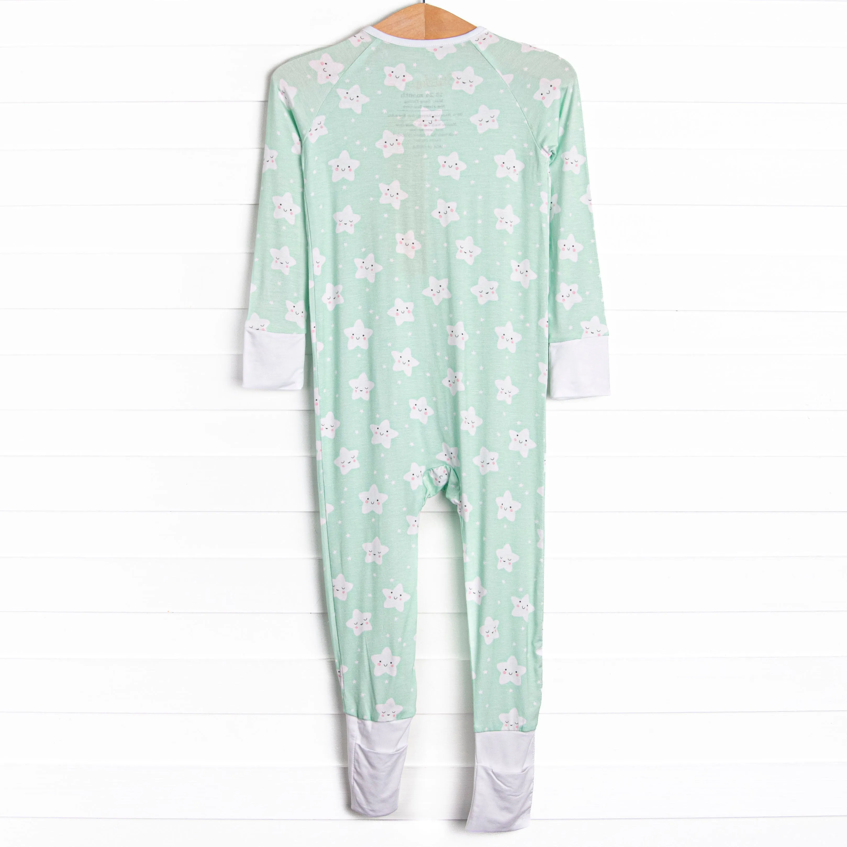 Goodnight Star Bamboo Zippy Pajama, Green