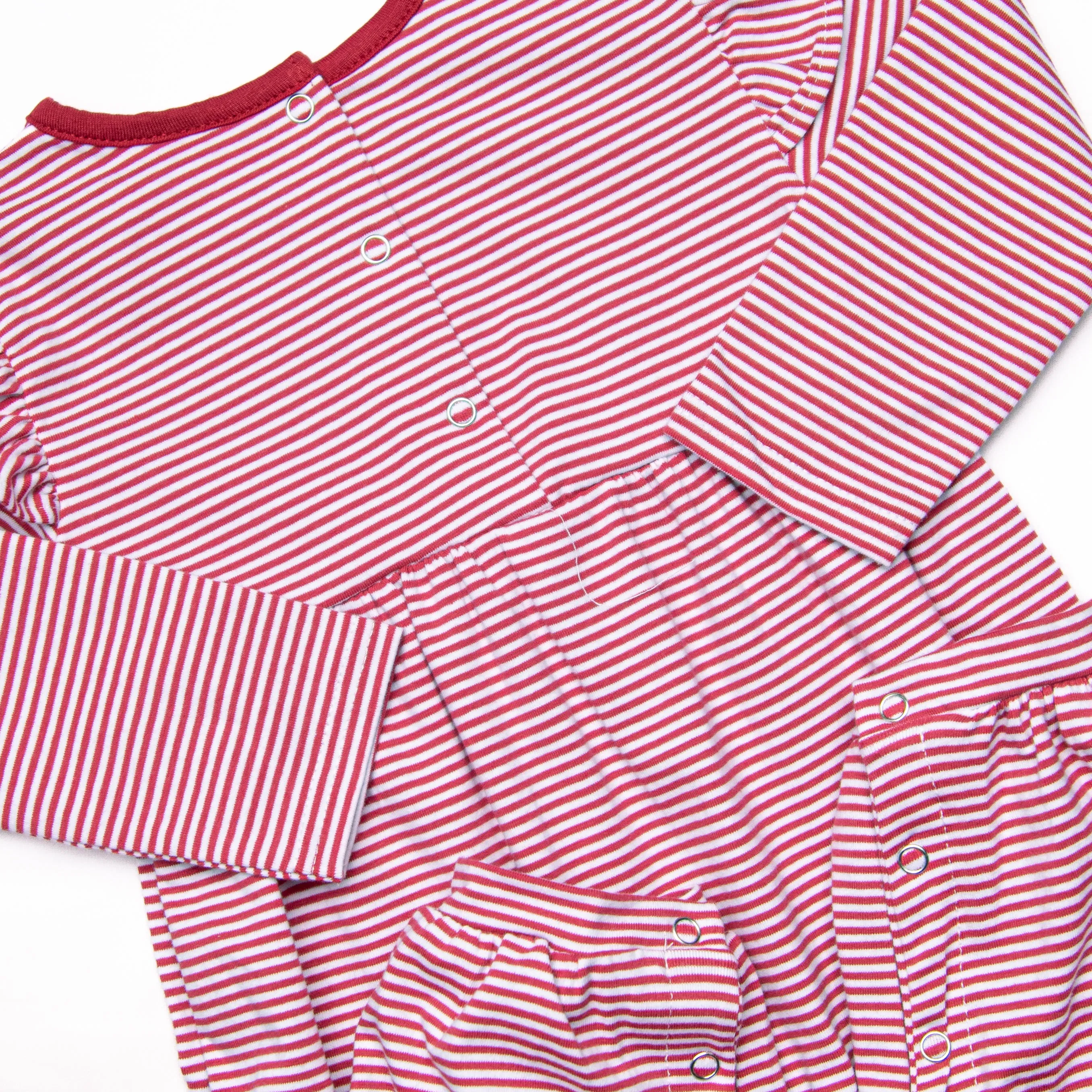 Gracie Romper, Red Stripe