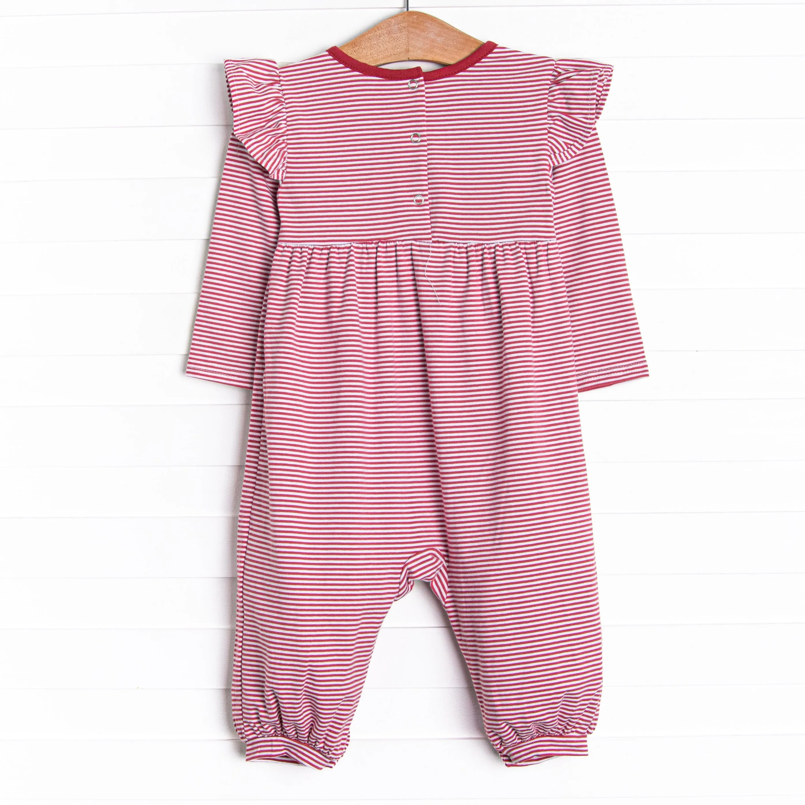Gracie Romper, Red Stripe