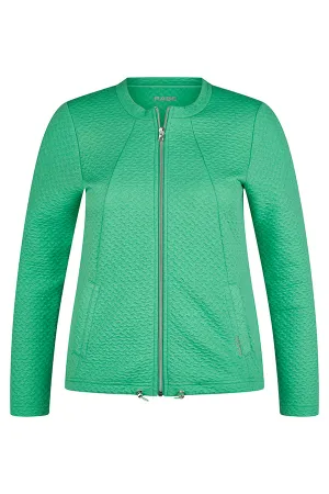 GREEN ZIPPED CARDIGAN