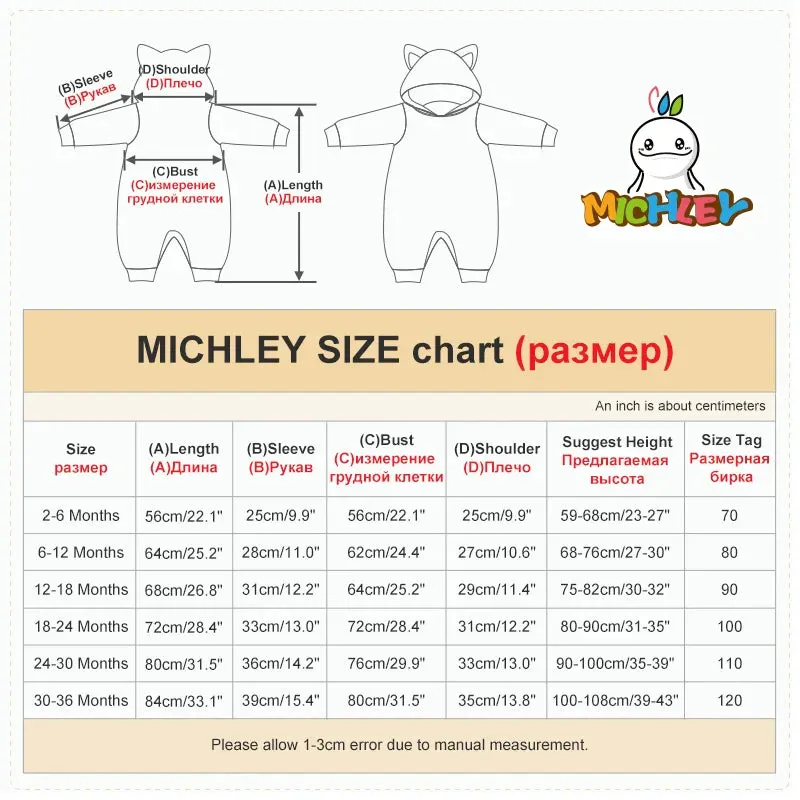Halloween Baby Rompers Winter Hooded Flannel Toddler Infant Clothes Overall Bodysuits Jumpsuit Costume