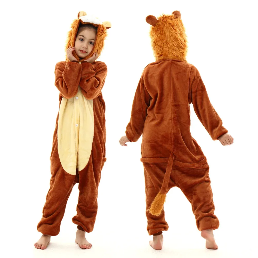 Halloween Cosplay Costume Girls Unicorn Onesies Children's Pajamas One Piece Hooded Jumpsuits Kids Onesie Rompers
