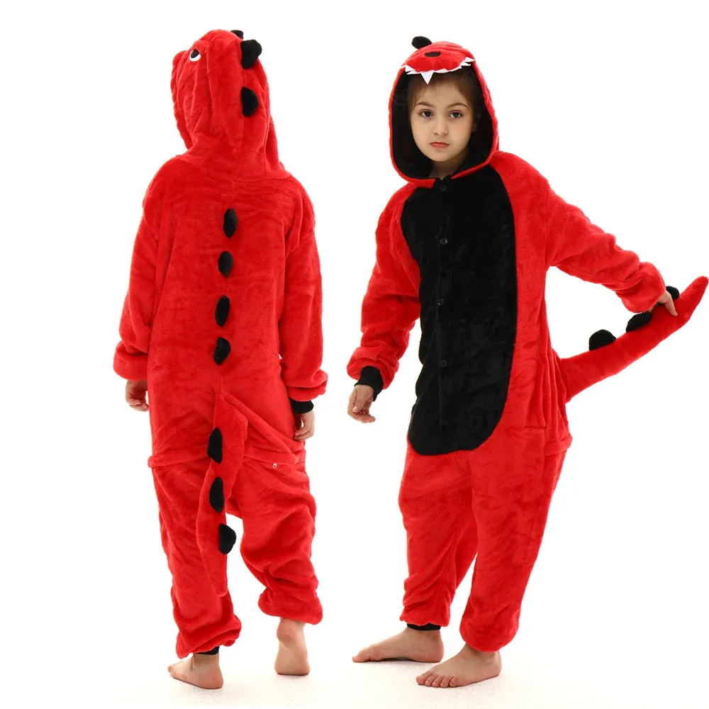 Halloween Cosplay Costume Girls Unicorn Onesies Children's Pajamas One Piece Hooded Jumpsuits Kids Onesie Rompers