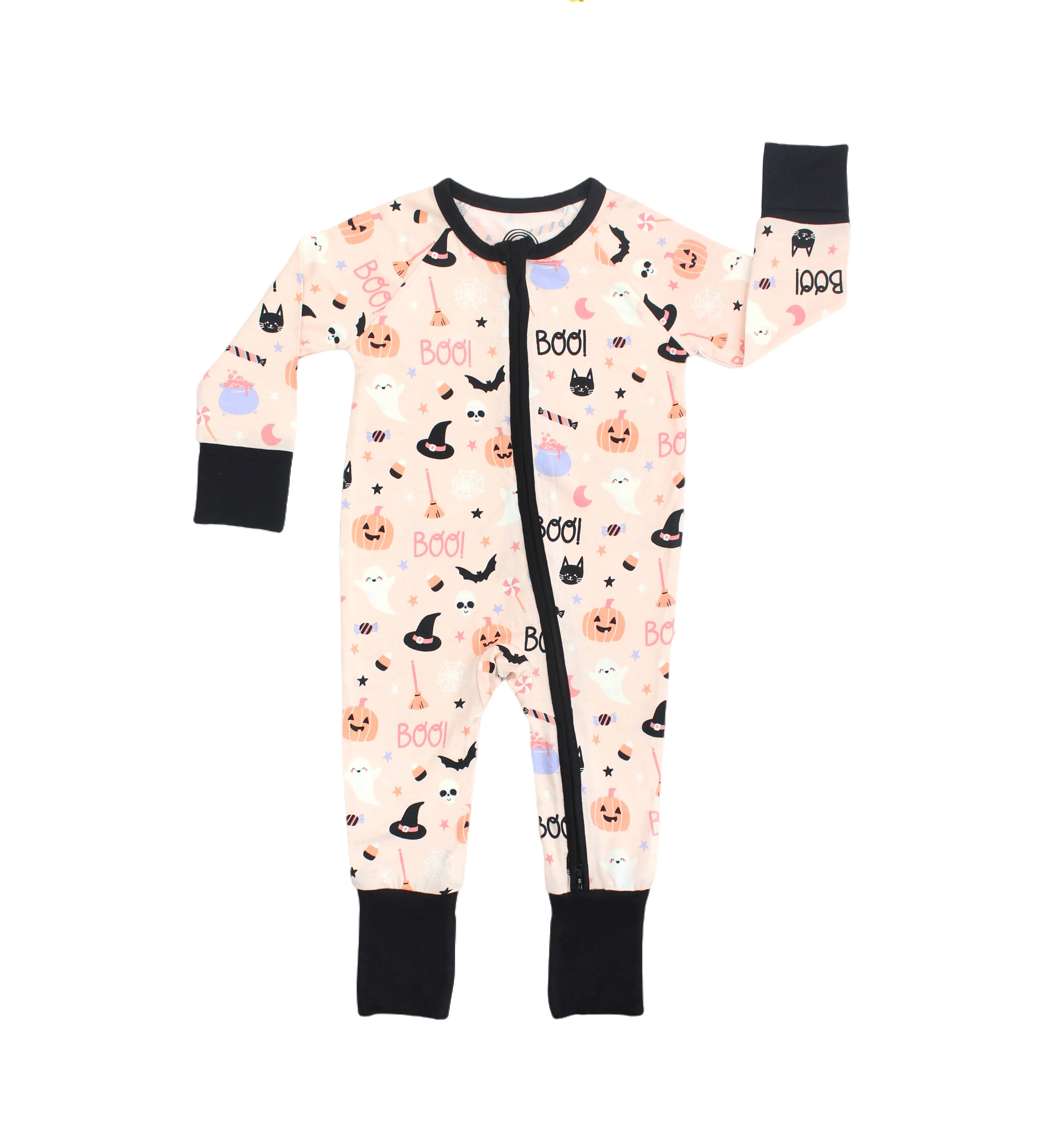 Halloween Sweet and Spooky Girls Glow in the Dark Pajamas Bamboo Sleeper: 3-6M