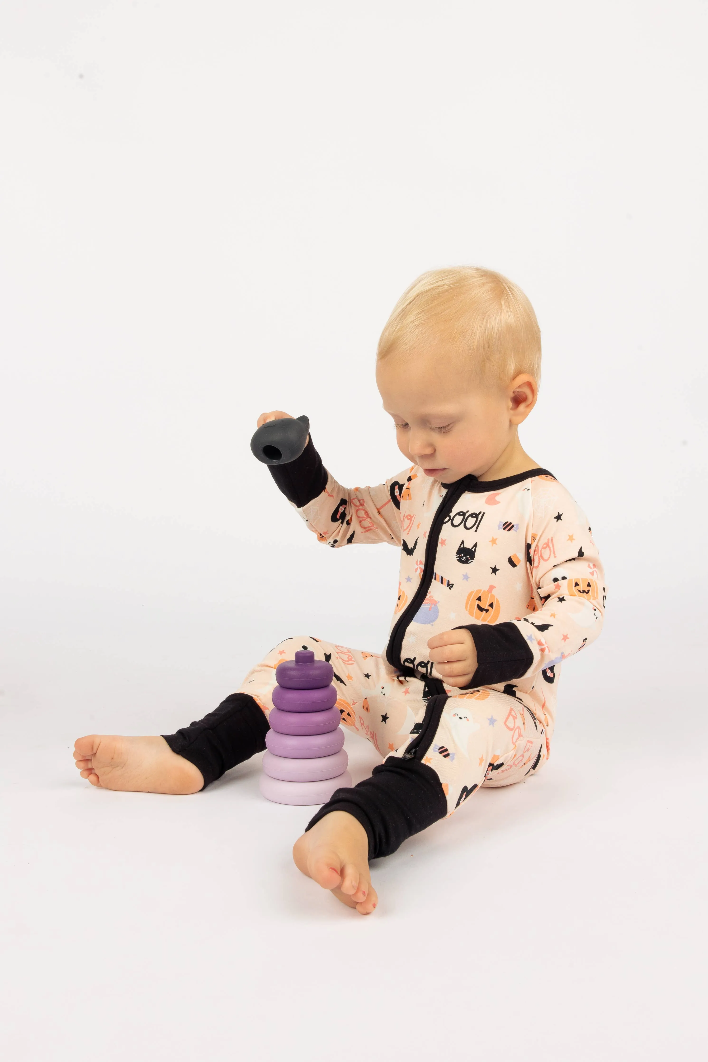 Halloween Sweet and Spooky Girls Glow in the Dark Pajamas Bamboo Sleeper: 3-6M
