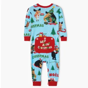 hatley wild about christmas baby union suit