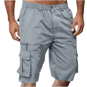 Haul Store Clearance Outlet Amazon Haul Store Men'S Shorts Cargo Pants for Men Casual Solid Short with Multi-Pocket Button Zipper Elastic Waist Pant Haul Store Clearance Outlet Amazon Haul Store