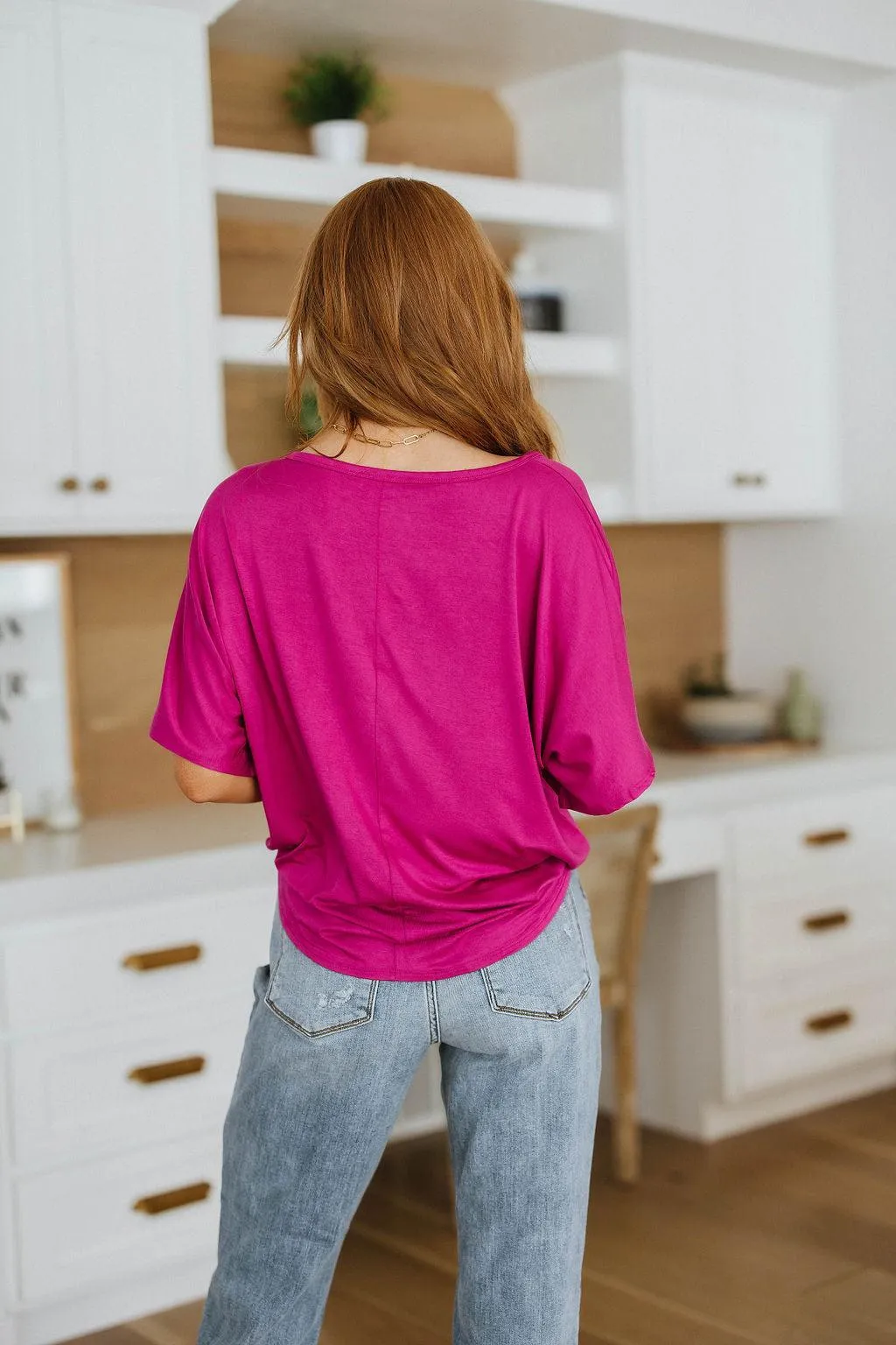 Hazel Blues® |  Tied Up With a Bow Top in Magenta