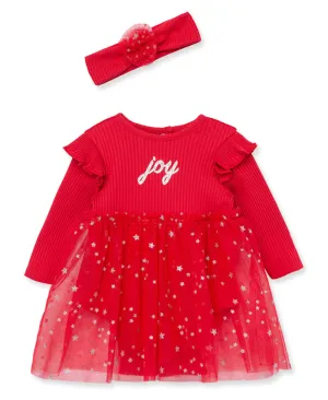 Holiday Joy Tutu Bodysuit Dress