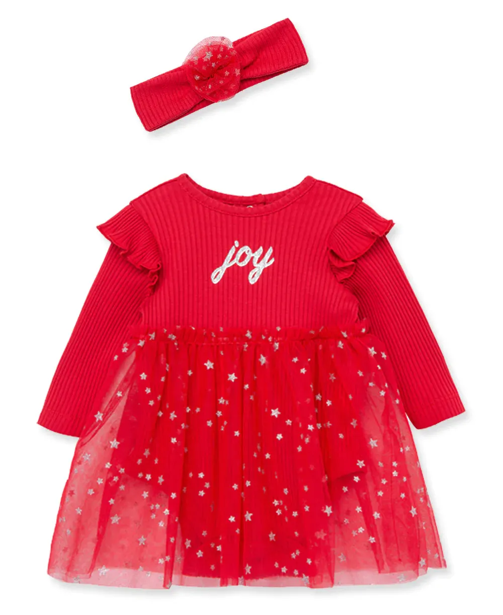 Holiday Joy Tutu Bodysuit Dress