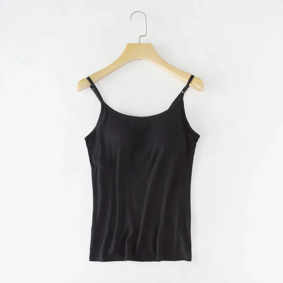 Hot sale Women Tank Top with Built in Bra Camisole