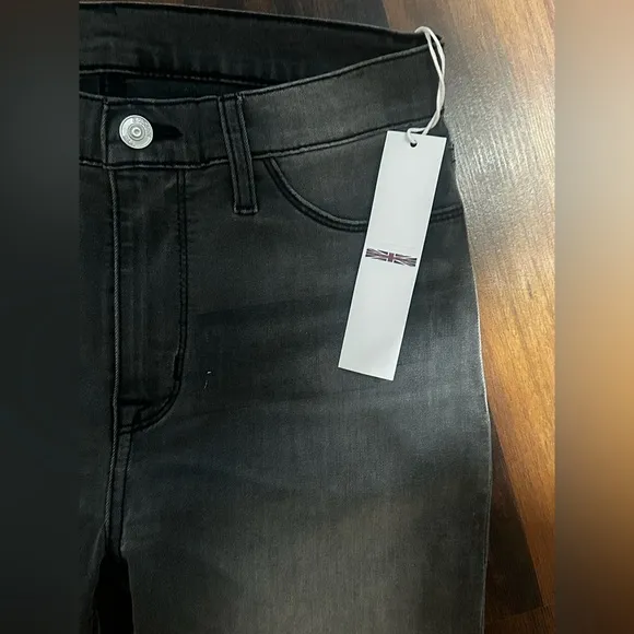 Hudson Jeans Women's Size 27 Black/Gray Denim Blair Super Skinny