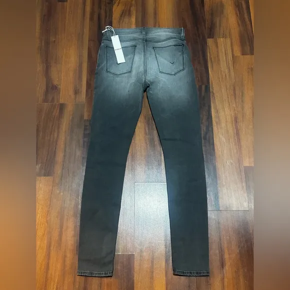 Hudson Jeans Women's Size 27 Black/Gray Denim Blair Super Skinny