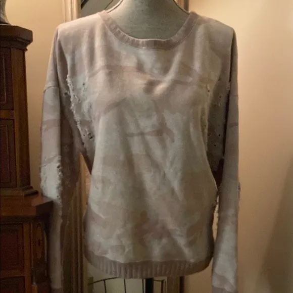 IRO JEANS Zenda camo crewneck long sleeve size Large sweatshirt