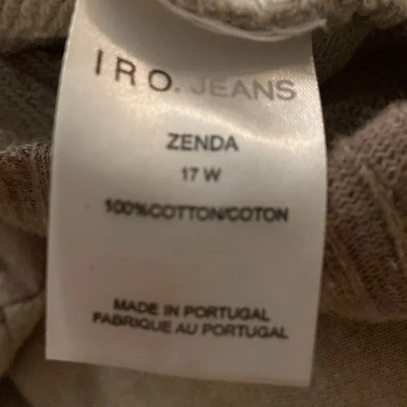 IRO JEANS Zenda camo crewneck long sleeve size Large sweatshirt