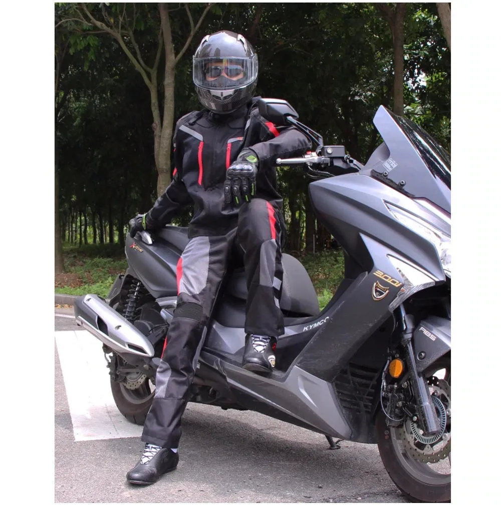 Jacket Pants Waterproof Full Season Riding Suit Safety Visibility Protective Racing Clothing Rider Racing Suit