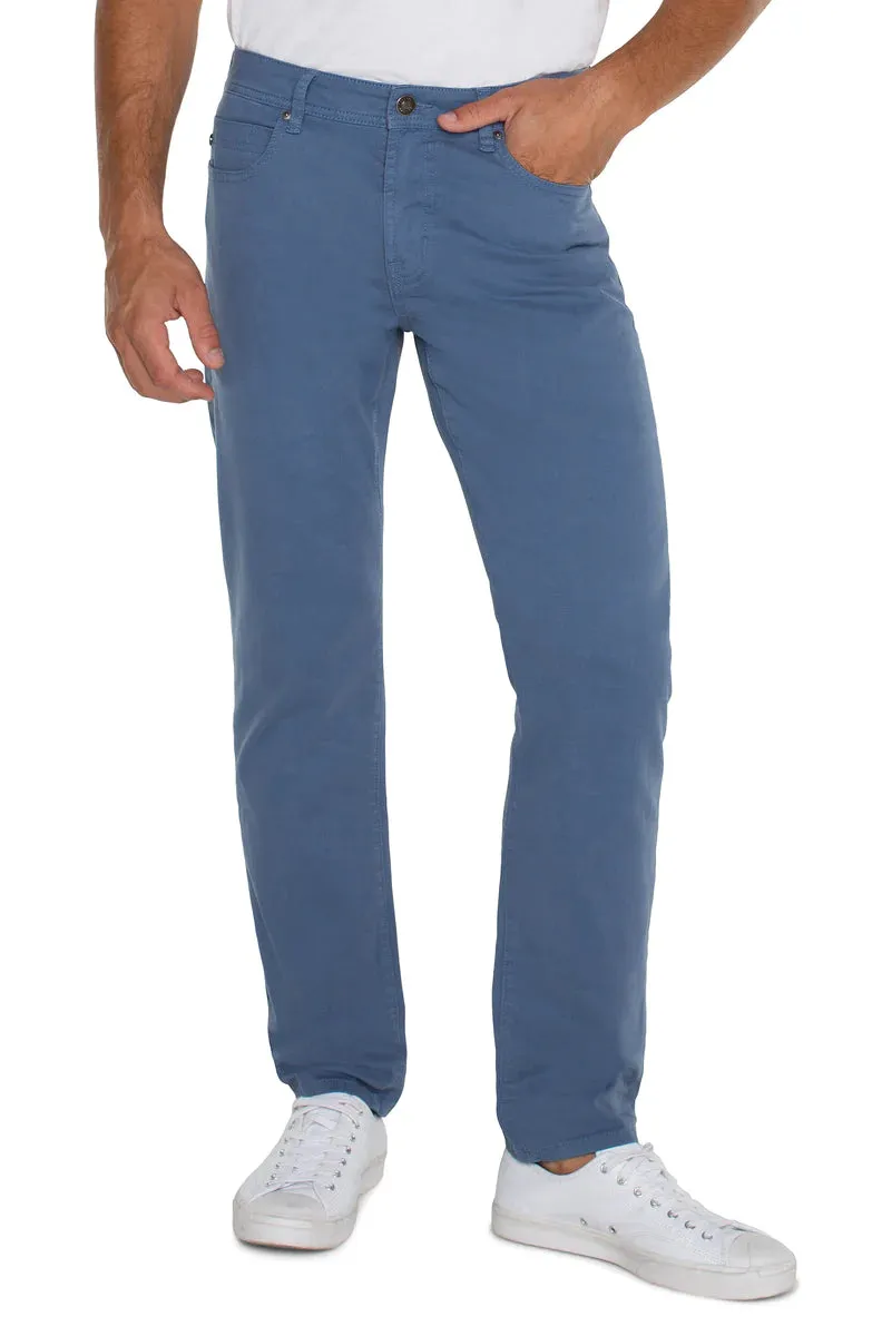 Kingston Modern Straight Peach Colored Twill - Coronet Blue