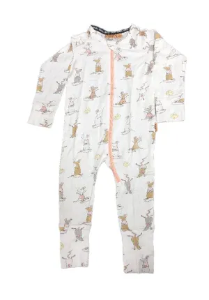 Kip&Co Mousing Around Long Sleeve Romper Pajamas Size 12-18 Months NWT