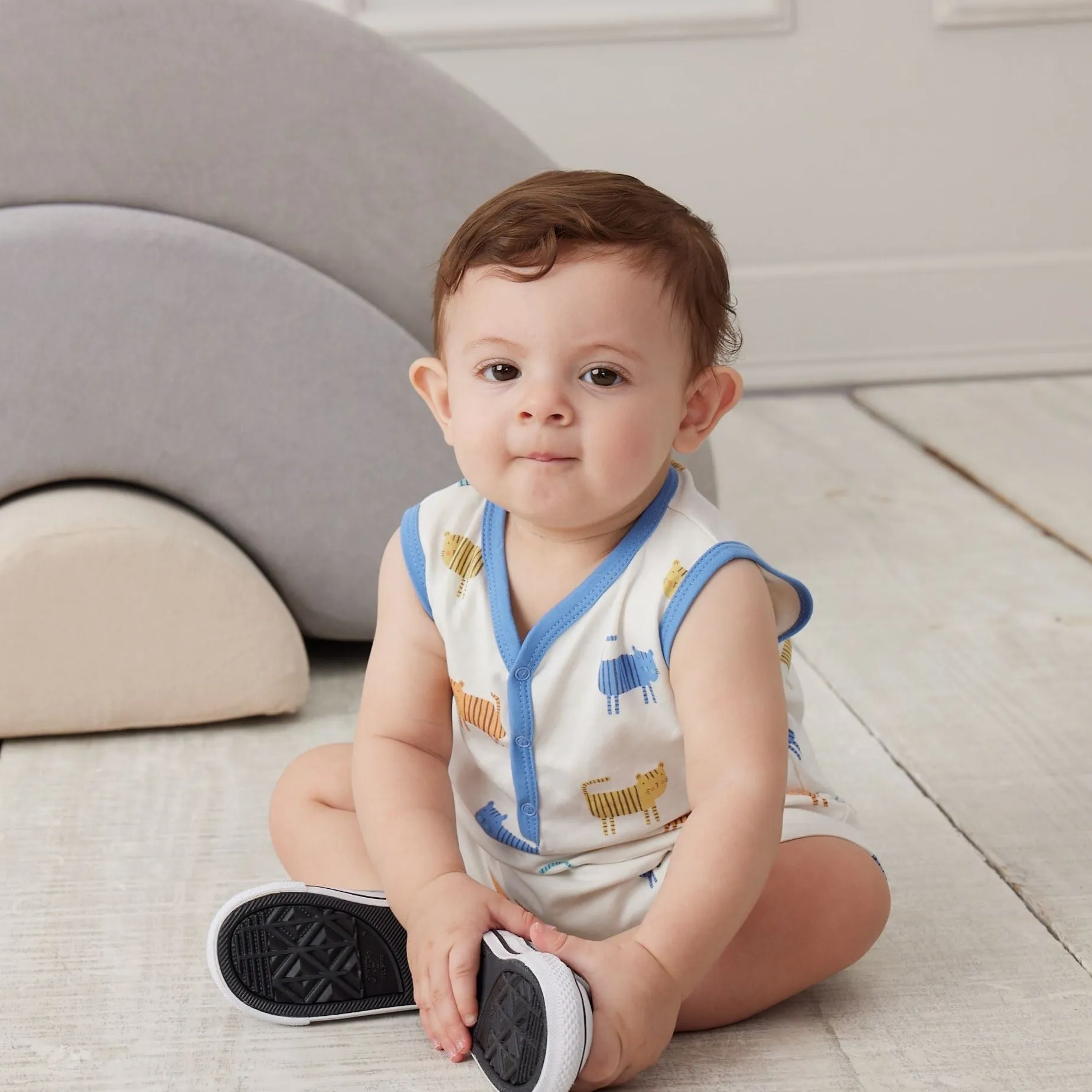 Kissy Kissy Little Tigers Playsuit - Multi Colour