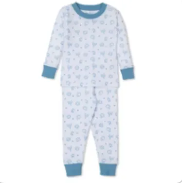 Kissy Kissy: Pajama Snug Set - Blue Football Kicks