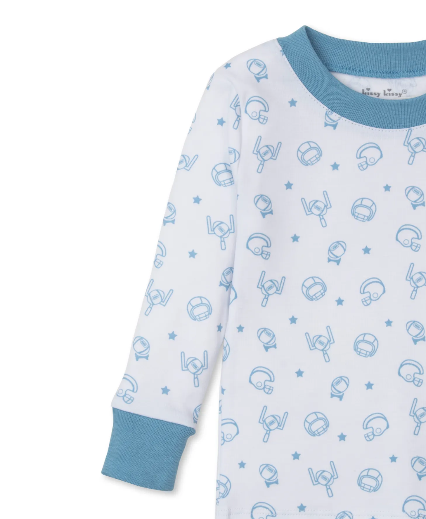 Kissy Kissy: Pajama Snug Set - Blue Football Kicks