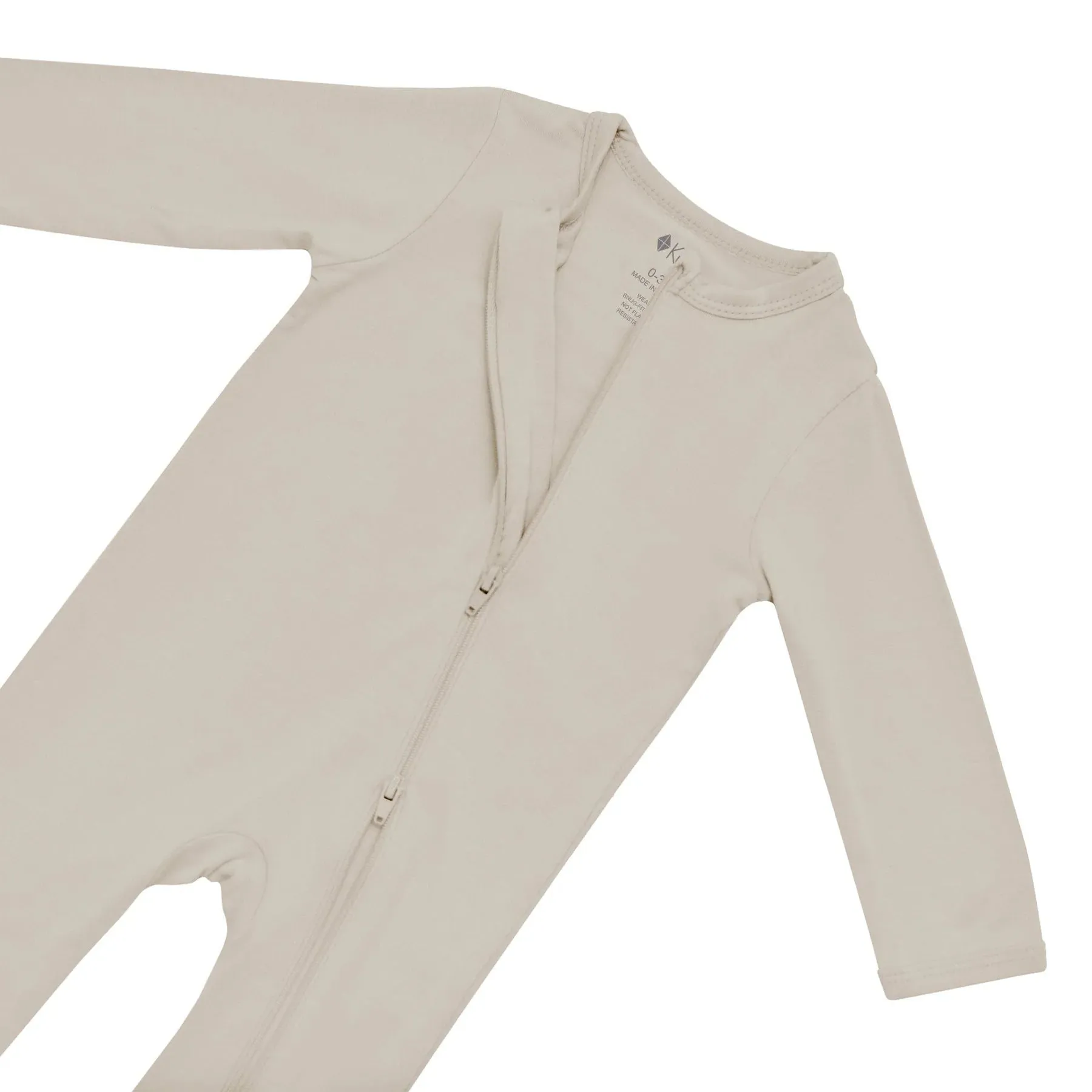 Kyte Baby Khaki Zippered Romper