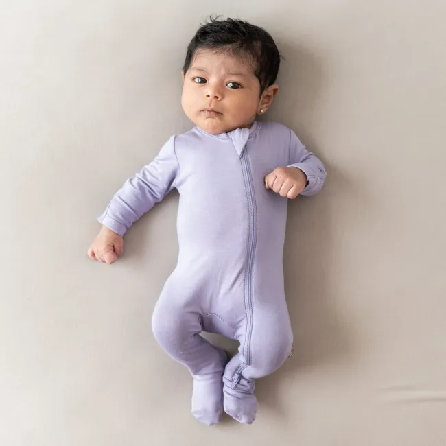 Kyte Baby Zippered Footie in Taro