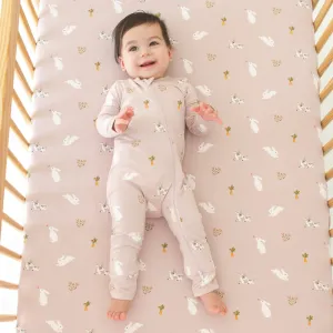 Kyte Baby Zippered Romper - Blush Rabbit
