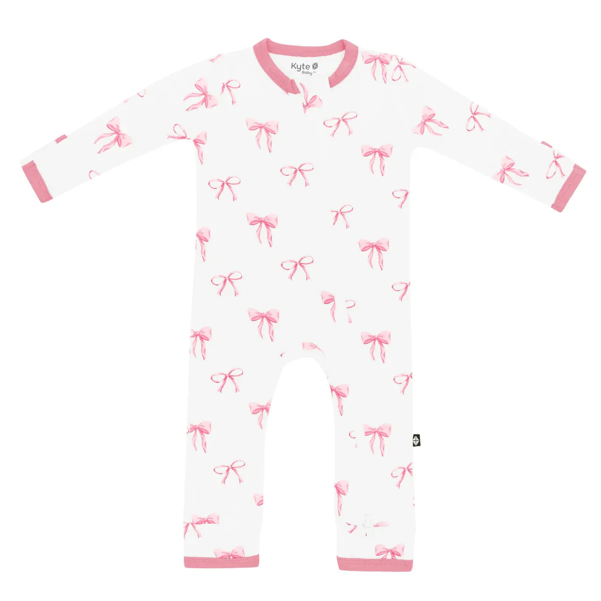 Kyte Baby Zippered Romper - Bow