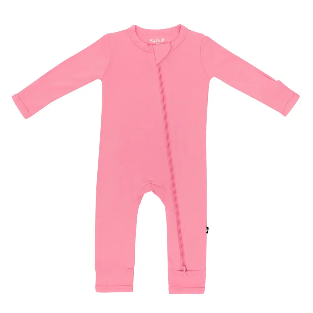 Kyte Baby Zippered Romper - Guava