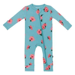 Kyte Baby Zippered Romper - Hibiscus