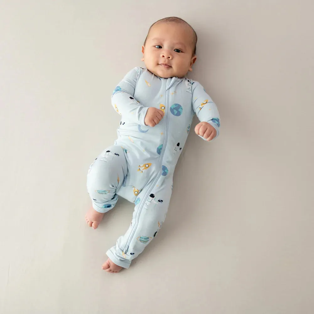 Kyte Baby Zippered Romper - Ice Space