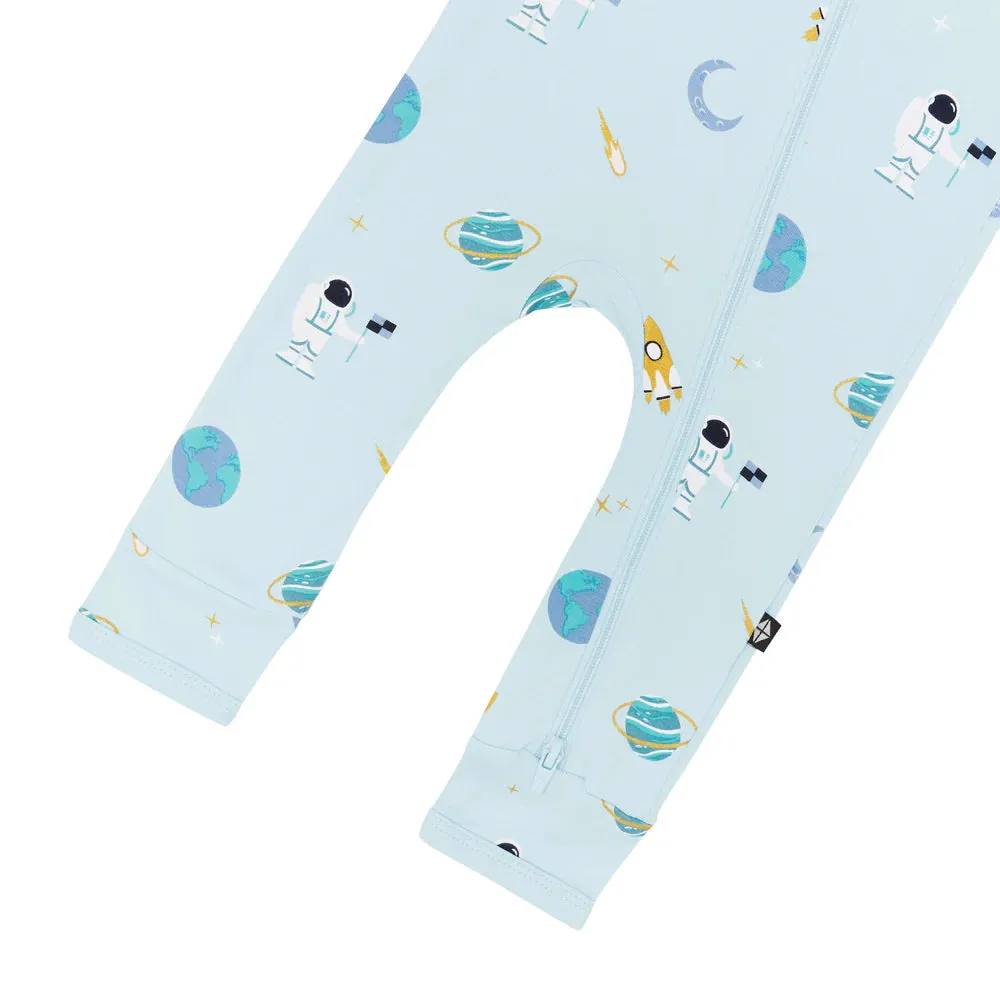 Kyte Baby Zippered Romper - Ice Space