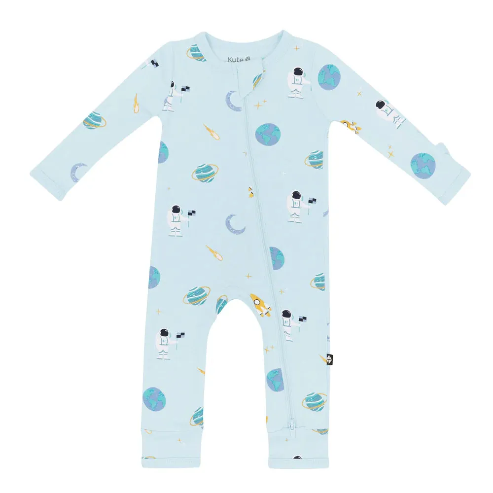 Kyte Baby Zippered Romper - Ice Space