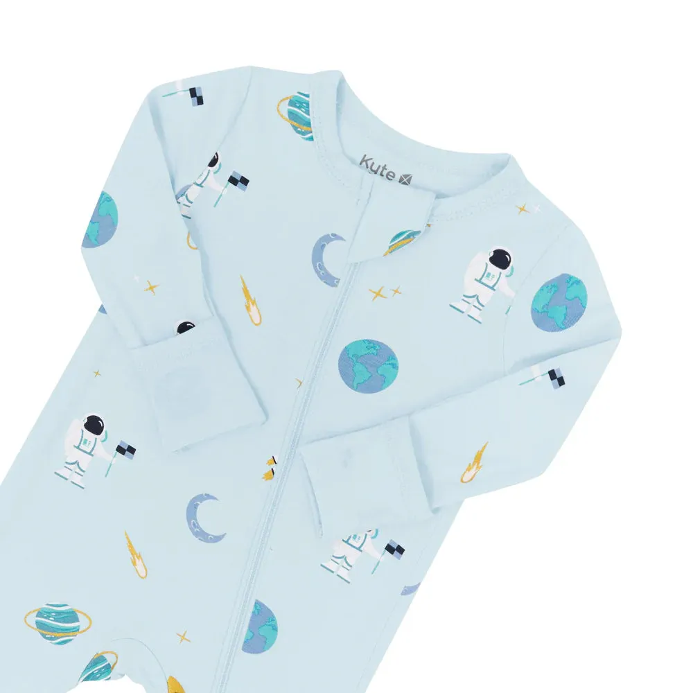 Kyte Baby Zippered Romper - Ice Space