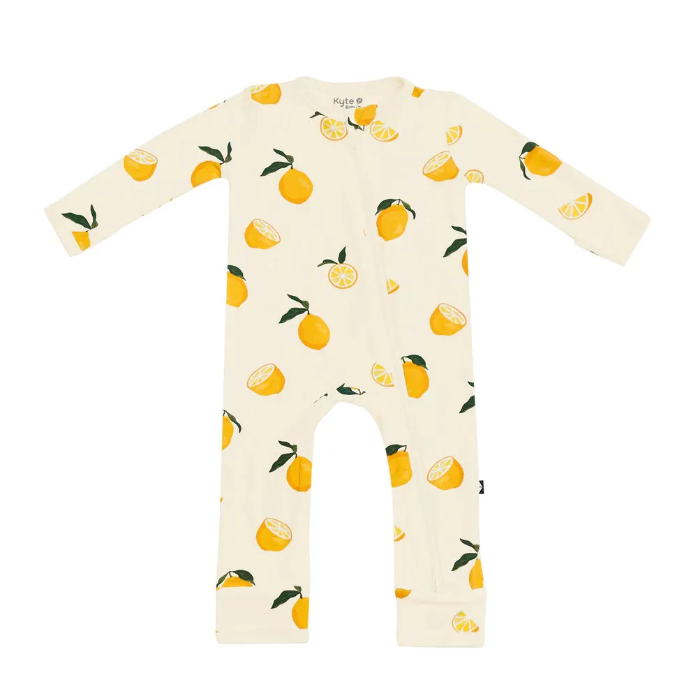 Kyte Baby Zippered Romper - Lemon