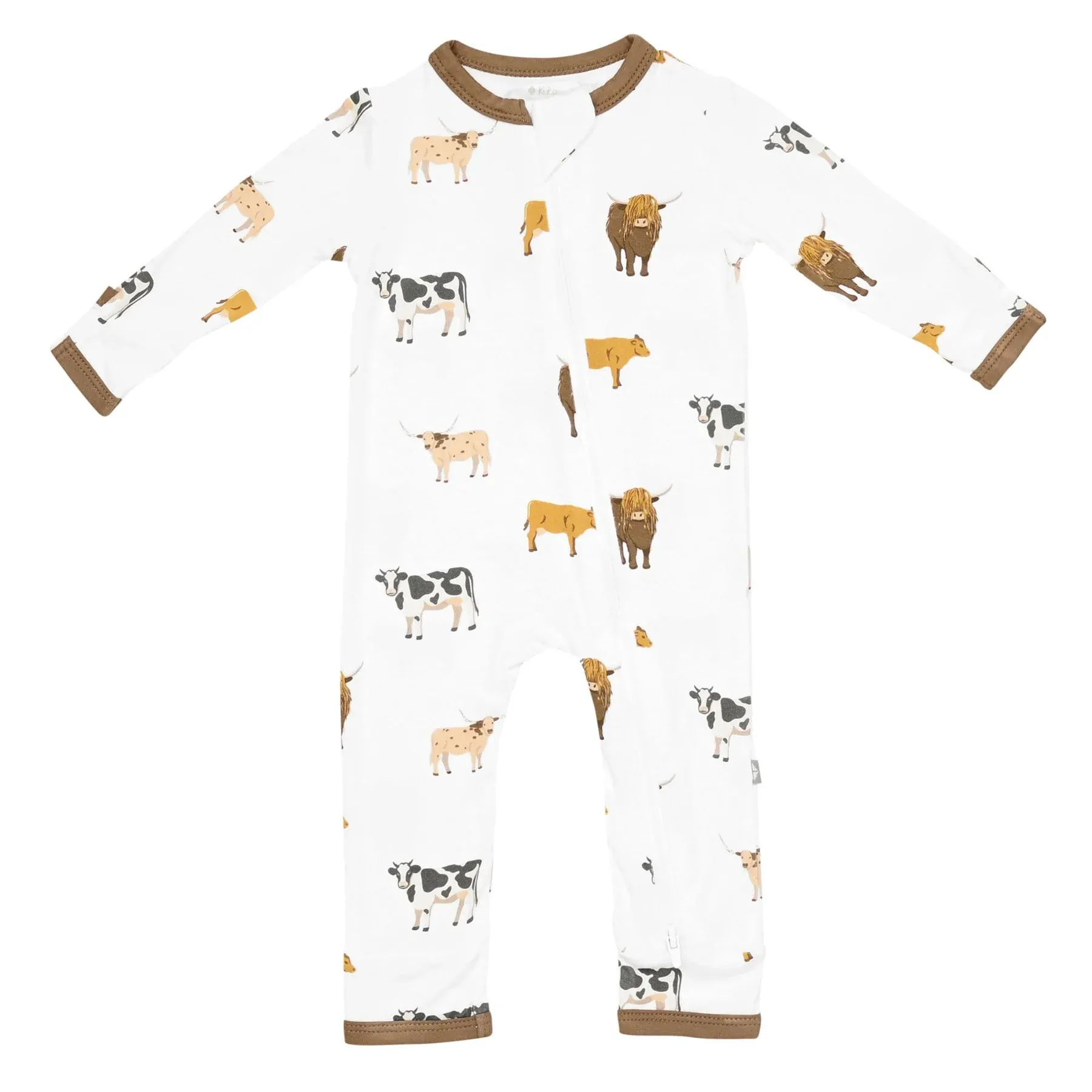 Kyte Baby - Zippered Romper - Moo