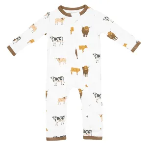 Kyte Baby - Zippered Romper - Moo