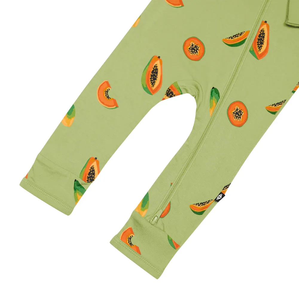 Kyte Baby Zippered Romper - Papaya